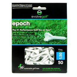 Epoch Hybrid White 1-1/2&quot; Tees 50-Pack